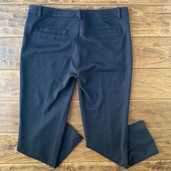 Tory Burch Beverly Pants Women's 10 Navy Blue Wool Blend Knit Classic Workwear - Picture 2 of 9